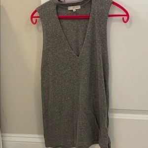 grey tank with front cutout